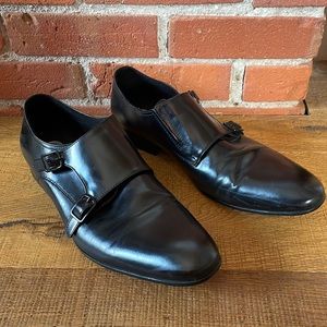 Kenneth Cole Leather Monk Dress Shoes